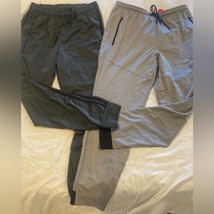 2 men's pair athletic pants size medium